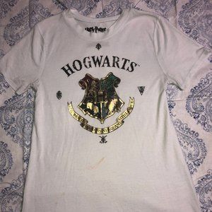 Harry Potter Hogwarts Crest White T-Shirt